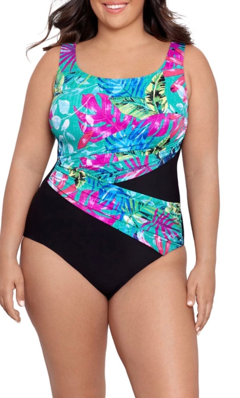 Sonnet Shores Tropical Swimsuit, Tummy Control Full Coverage, Plus Size 16W, NWT